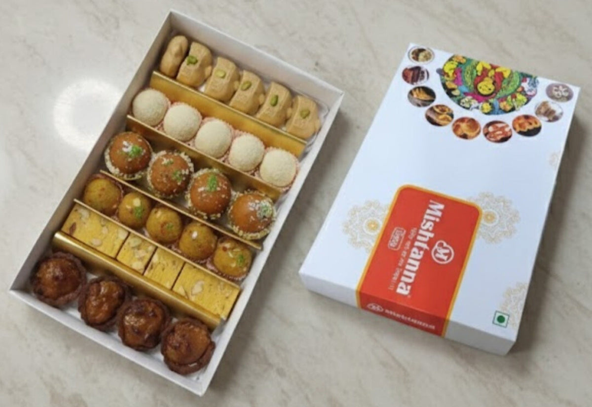 Customized festival sweet box by Mishtanna
