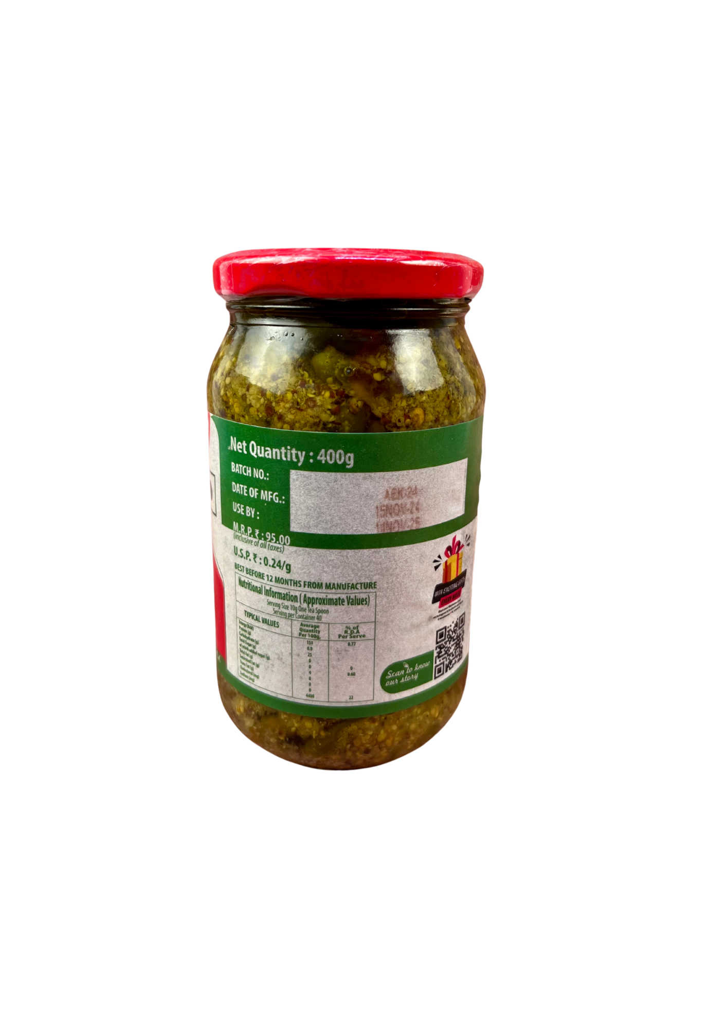 Green Chilli Pickle(In Oil)